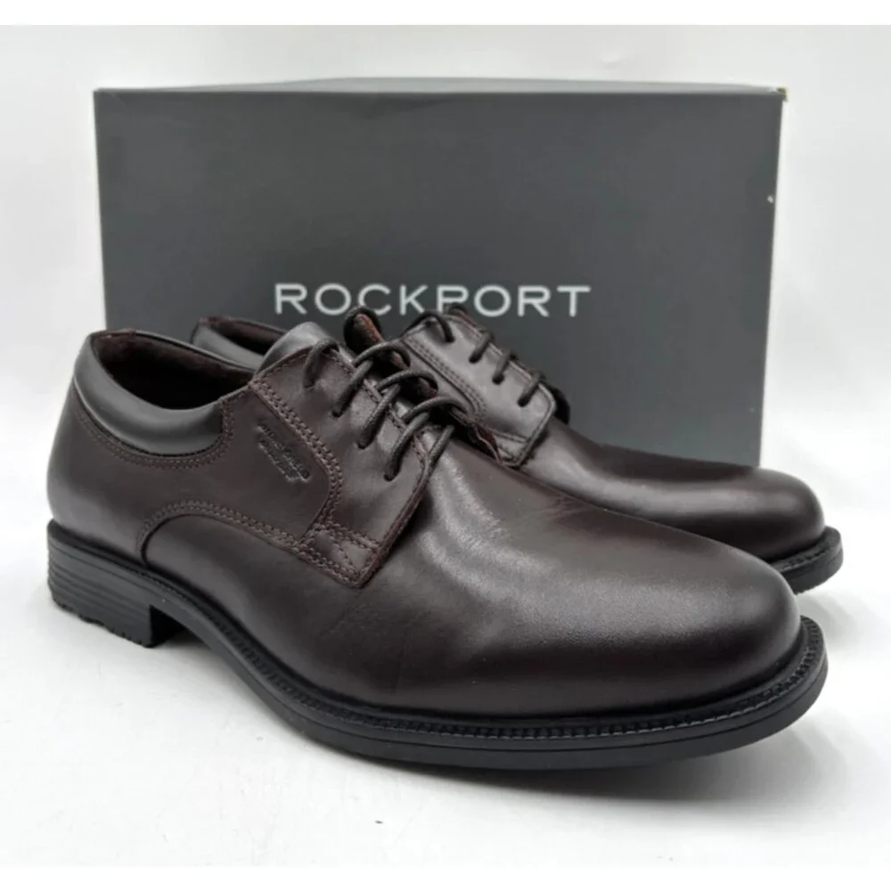 Rockport ESNTIAL DTL WP PLN V76116 Men's NEW Oxford Shoes Brown Multiple Sizes